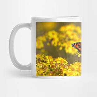 Tortoiseshell butterfly spreading its wings Mug